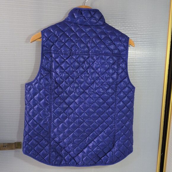 J. Crew Quilted puffer Vest Purple Size Large - Picture 3 of 7
